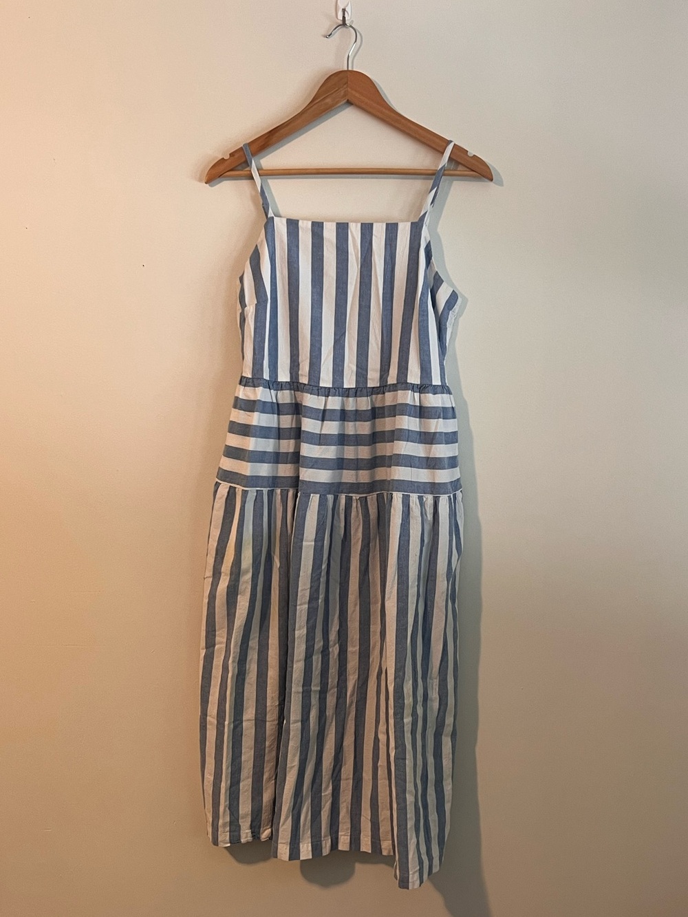 Universal Thread Blue and White Striped Midi Sundress